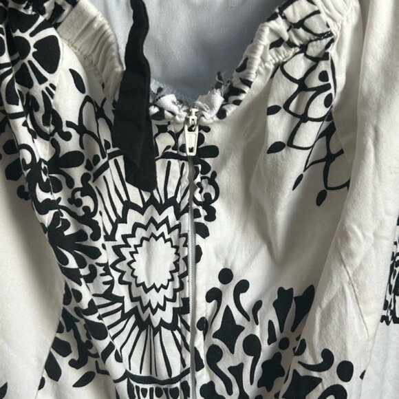 Elegant Black and White Patterned Halter Dress Medium by Majora - Picture 15 of 16